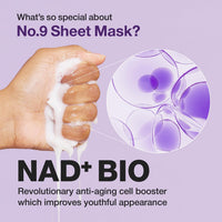 No.9 NAD Bio Lifting Full Cover Facial Mask - 1 Box of 4 Sheets