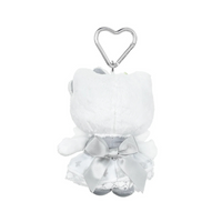 Hello Kitty Silver Plush Keychain [50th Anniversary Floral Series]