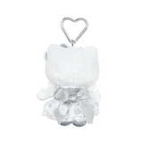 Hello Kitty Silver Plush Keychain [50th Anniversary Floral Series]