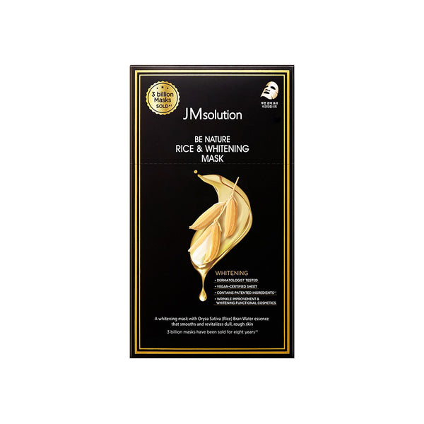 Be Nature Rice & Whitening Mask - 1 Box of 10 Sheets