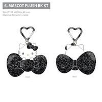 Hello Kitty 50th Anniversary Black Bow Keychain [Metallic Bow Series]
