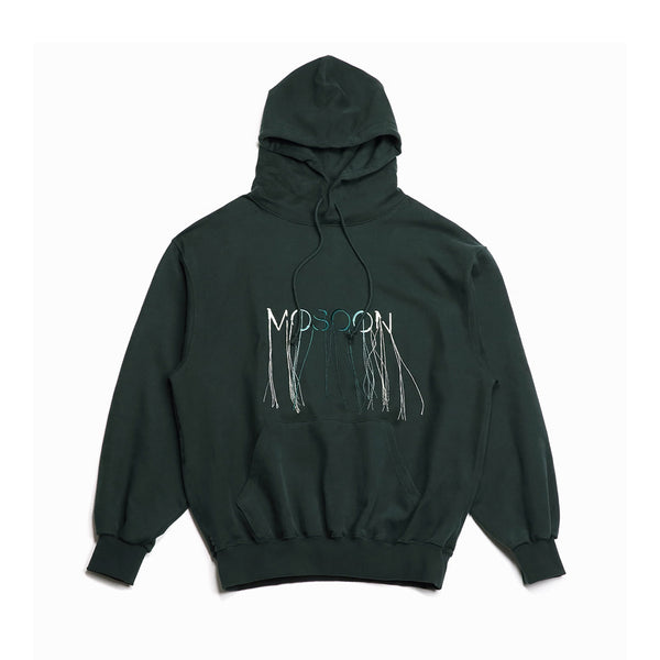 OVERSIZE MOSOON-EMBROIDERED HOODIE · GREEN
