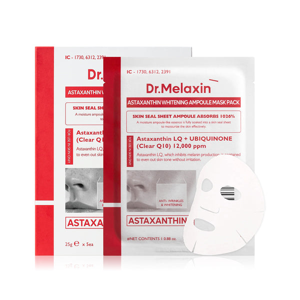 Astaxanthin Brightening Ampoule Mask Pack - 1 Box of 5 Sheets