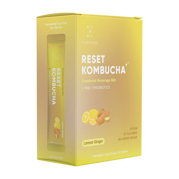 RESET KOMBUCHA- Lemon Ginger- 10 Packs