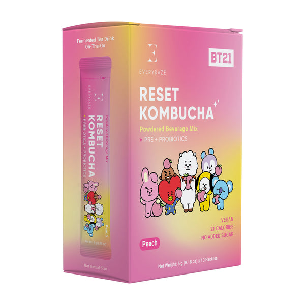 BT21 RESET KOMBUCHA- Peach- 10 Packs