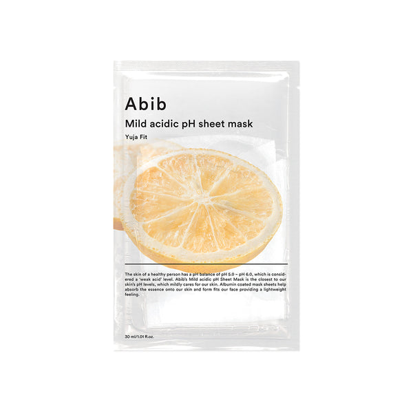 Mild Acidic pH Sheet Mask Yuja Fit - 1 Box of 10 Sheets